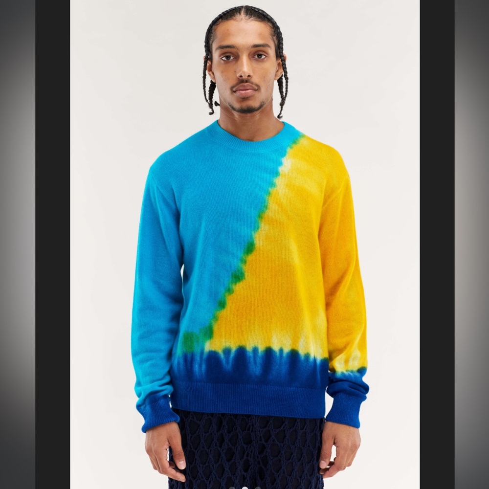 NWT THE ELDER STATESMAN GRADIENT TRANQUILITY CREW